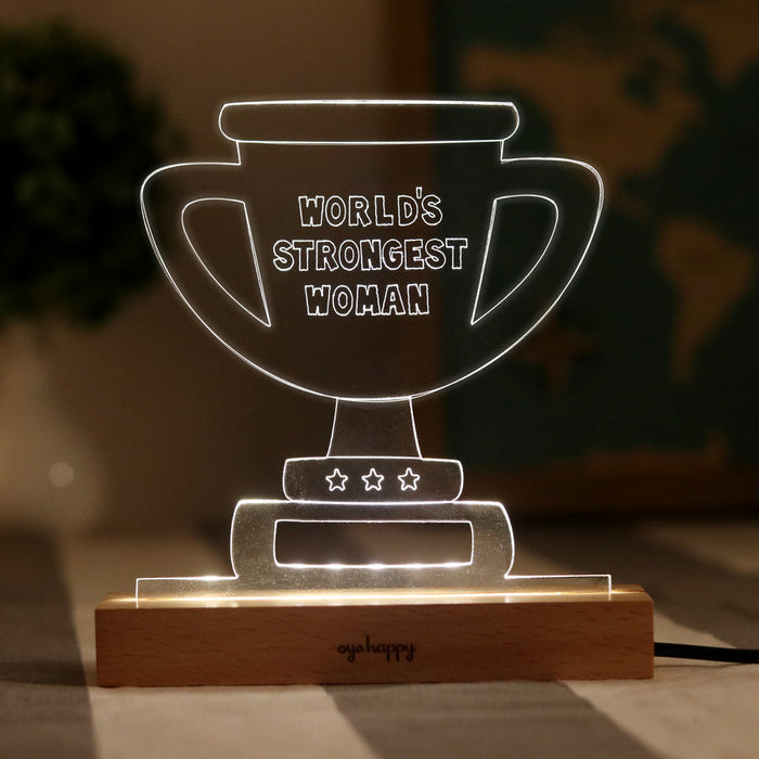 LED Women's Day Trophy