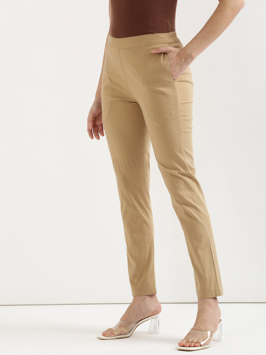 Brown Stretchable Pants For Women-CK-07-BROWNPANT