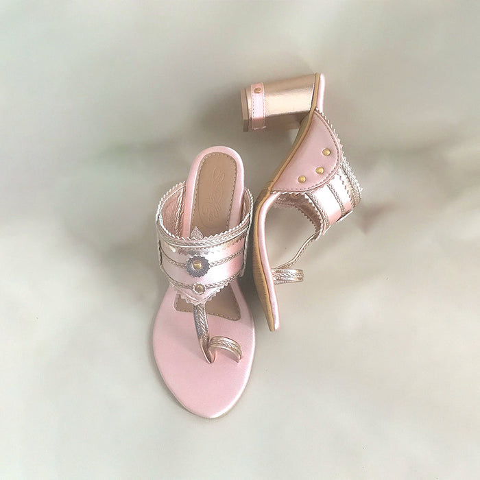 Baby Pink Satin Heels