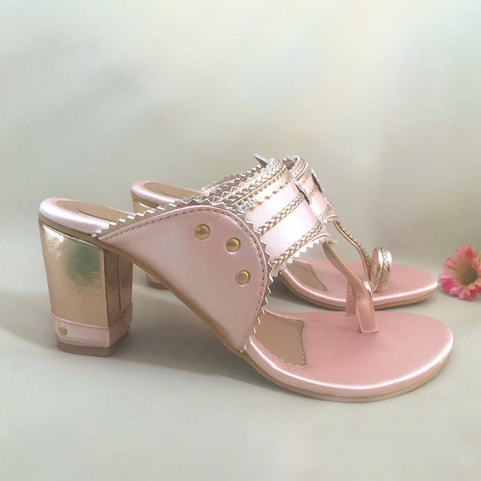 Baby Pink Satin Heels