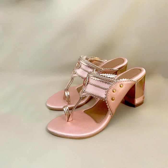 Baby Pink Satin Heels