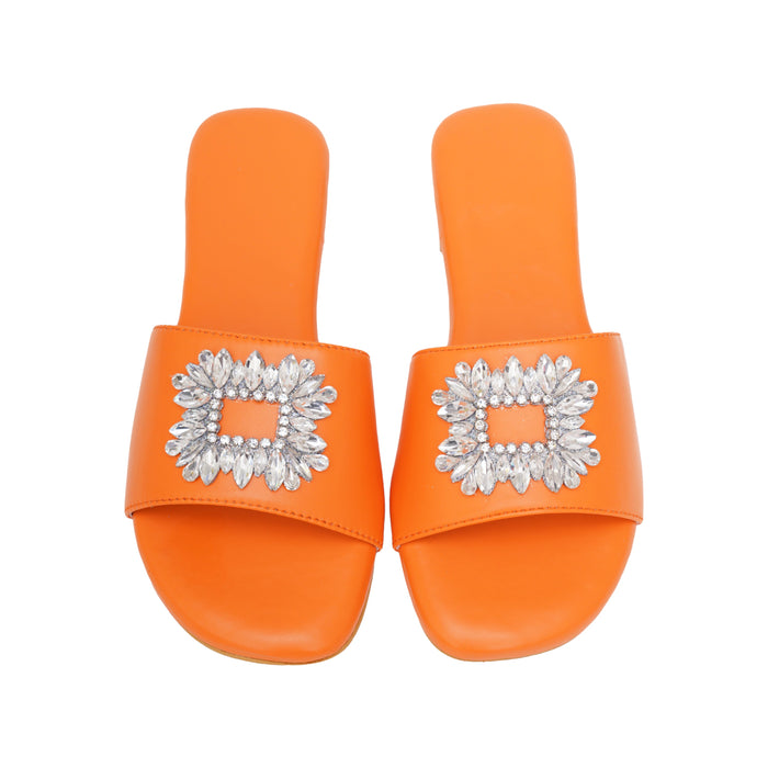 Vivien Orange Brooch Flats