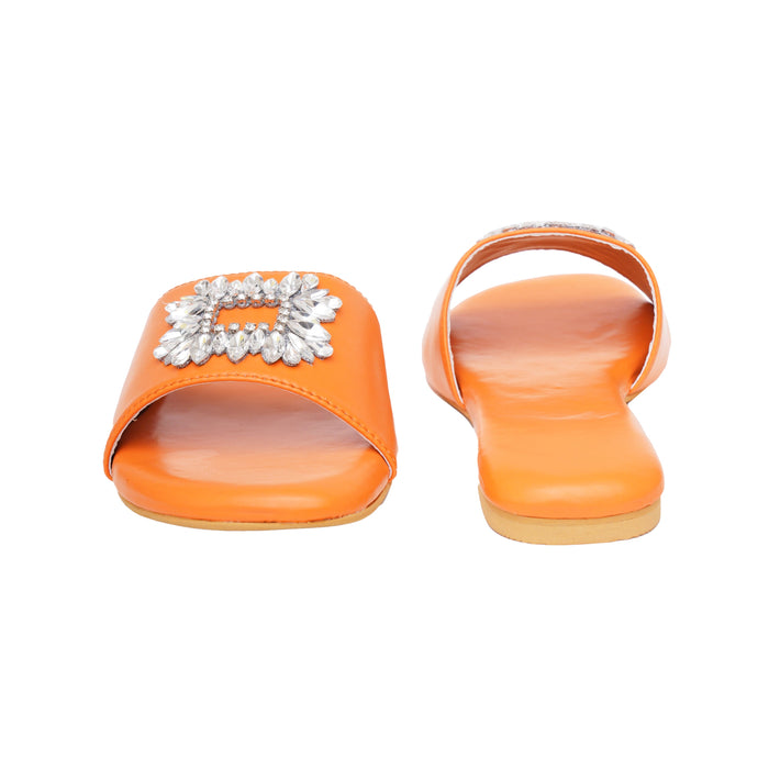 Vivien Orange Brooch Flats