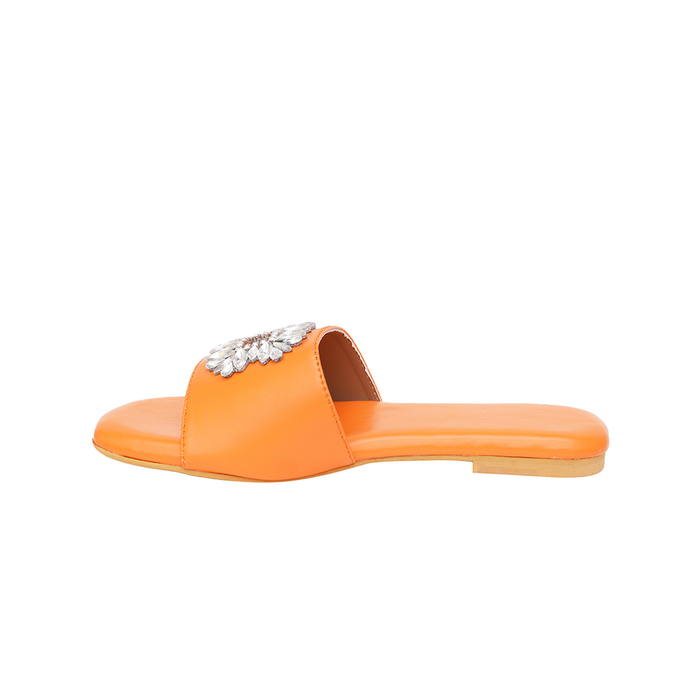 Vivien Orange Brooch Flats