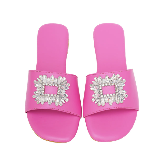 Vivien Pink Brooch Flats