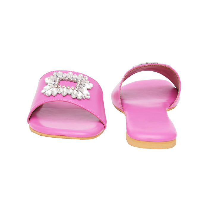 Vivien Pink Brooch Flats