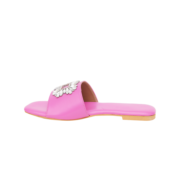 Vivien Pink Brooch Flats