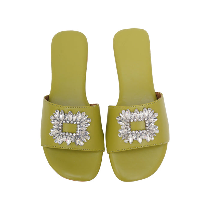 Vivien Green Brooch Flats