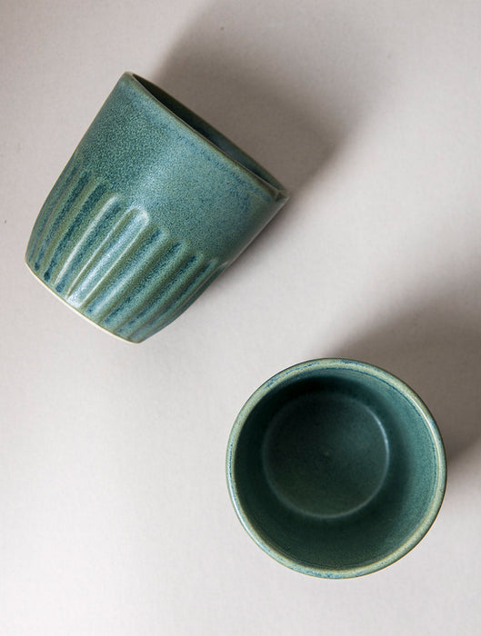 Ceramic Stoneware Kulhad - Cyan