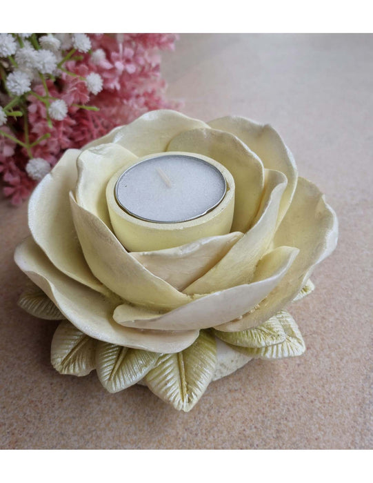 Lemon Rose Base Tealight Holder