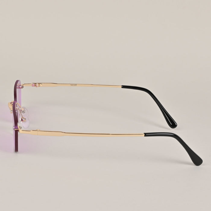 Voyage Purple Rimless Rectangle Sunglasses - MG3787