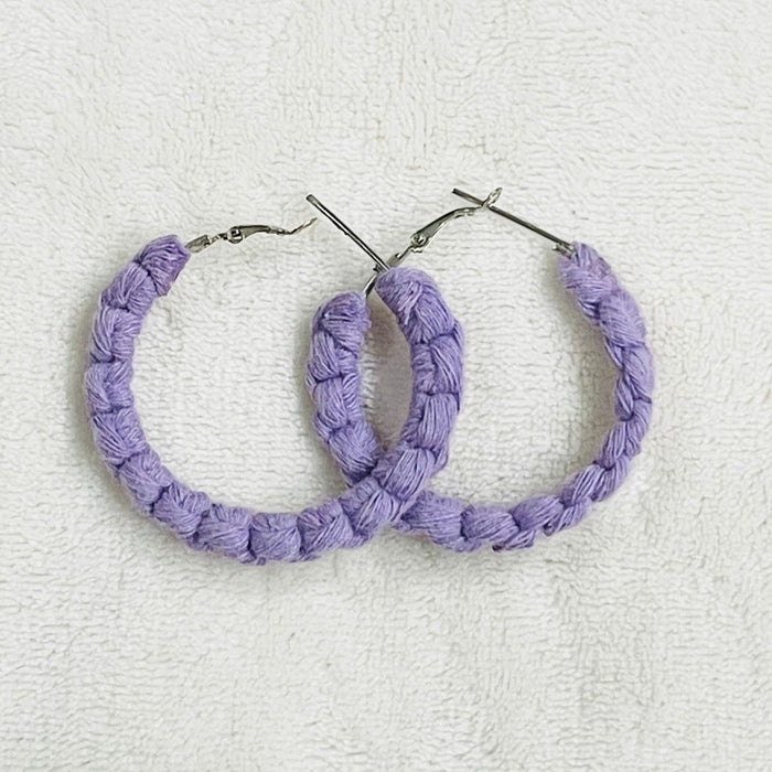 Boho Chic Macrame Earrings | Modish Hoop