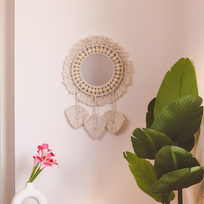 Macrame Angelic Mirror