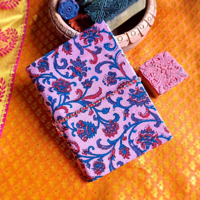 PINK FOREST UPCYCLED HANDLOOM FABRIC JOURNAL (dori)