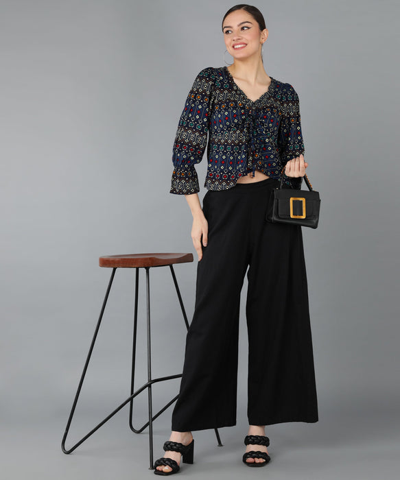 Rayon Printed Crop Top