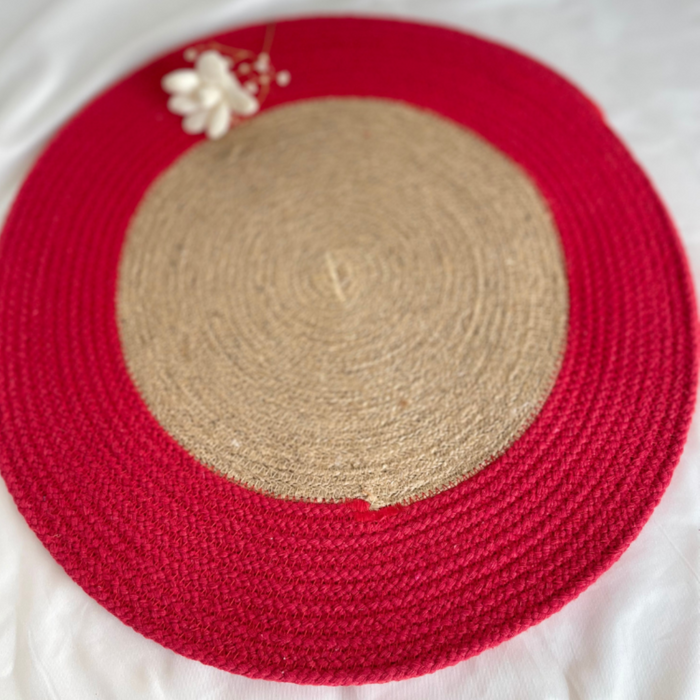 Candy Apple Table Mats( Set of 4 Mats & 4 Coasters)