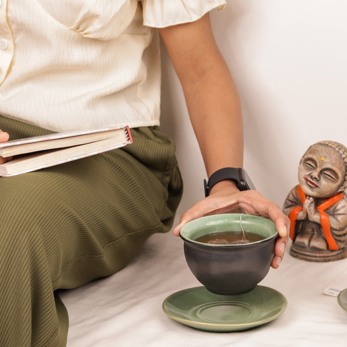 Tibetan Cup and Saucer - With Saucer