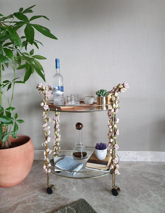 Royal Golden Glass Trolley