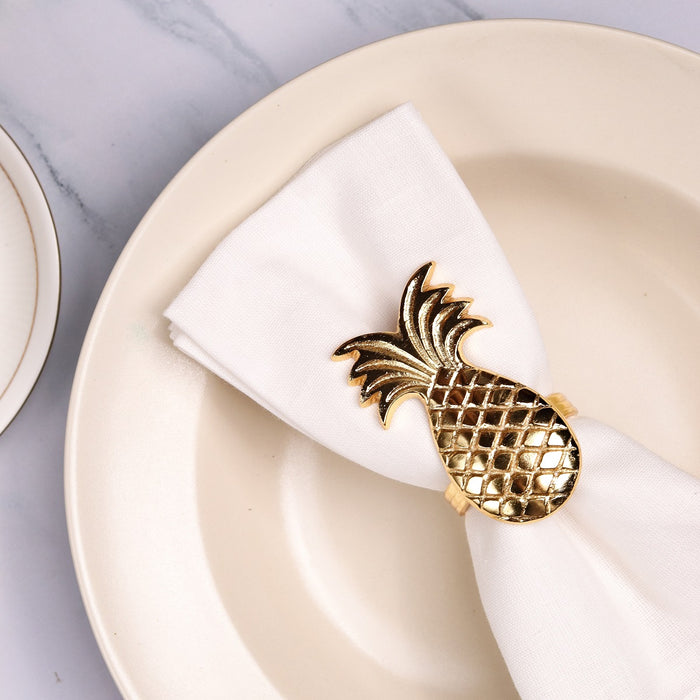 Elegant Napkin Rings for Dining Table, Pineapple