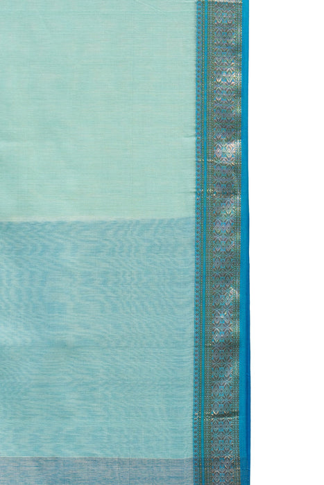 Maheshwari Silk Saree - Turquoise