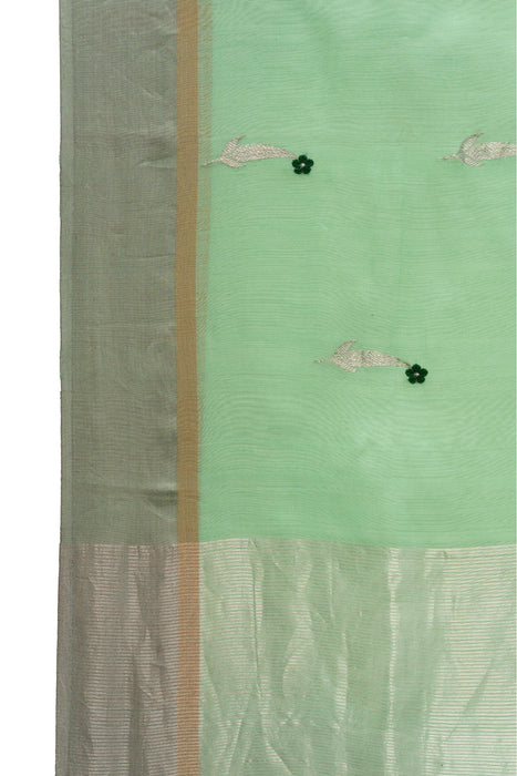 Chanderi Silk Saree - Green