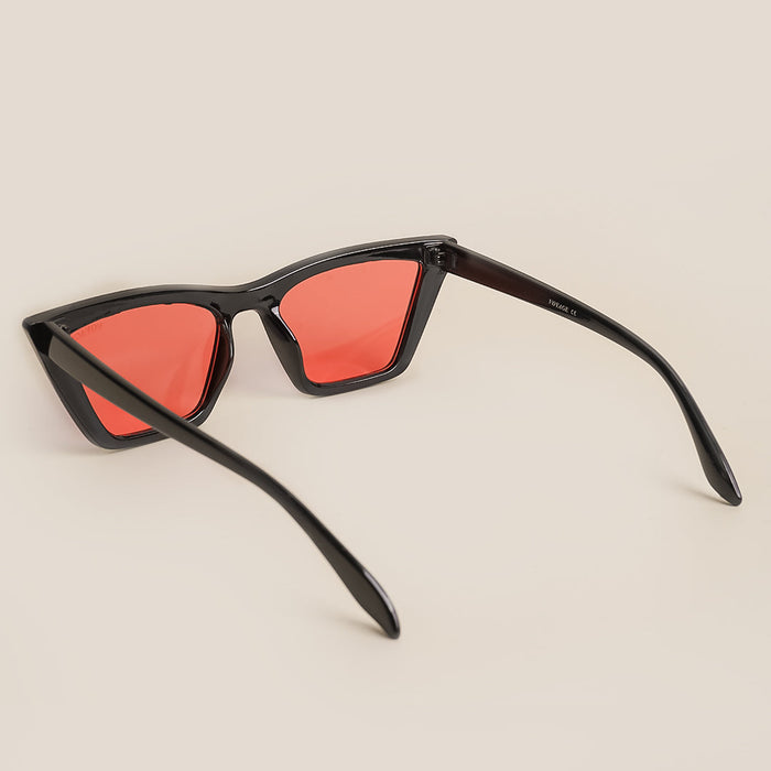 Voyage Black-Red Cateye Sunglasses - MG3299