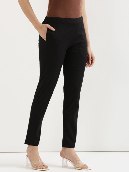 Black Stretchable Pants For Women-CK-06-BLACKPANT