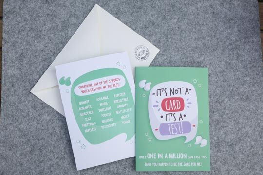 Valentine card in a card