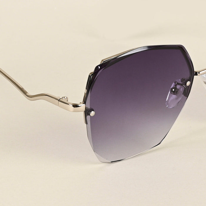 Voyage Purple Geometric Sunglasses for Women - MG4335