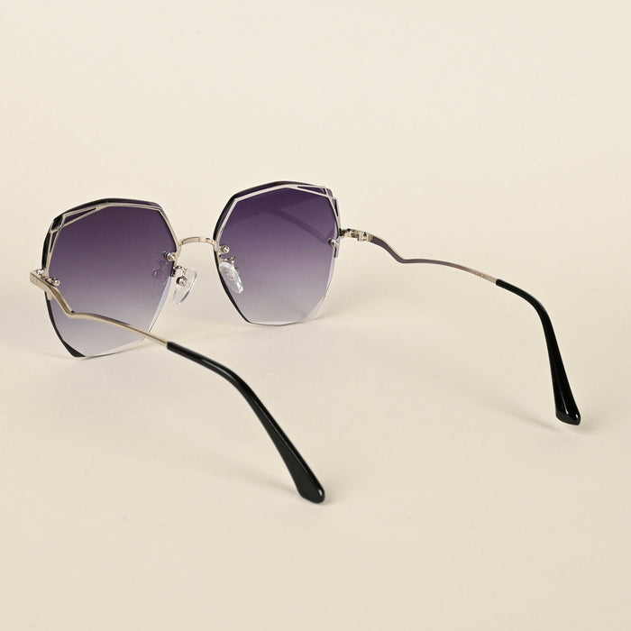 Voyage Purple Geometric Sunglasses for Women - MG4335