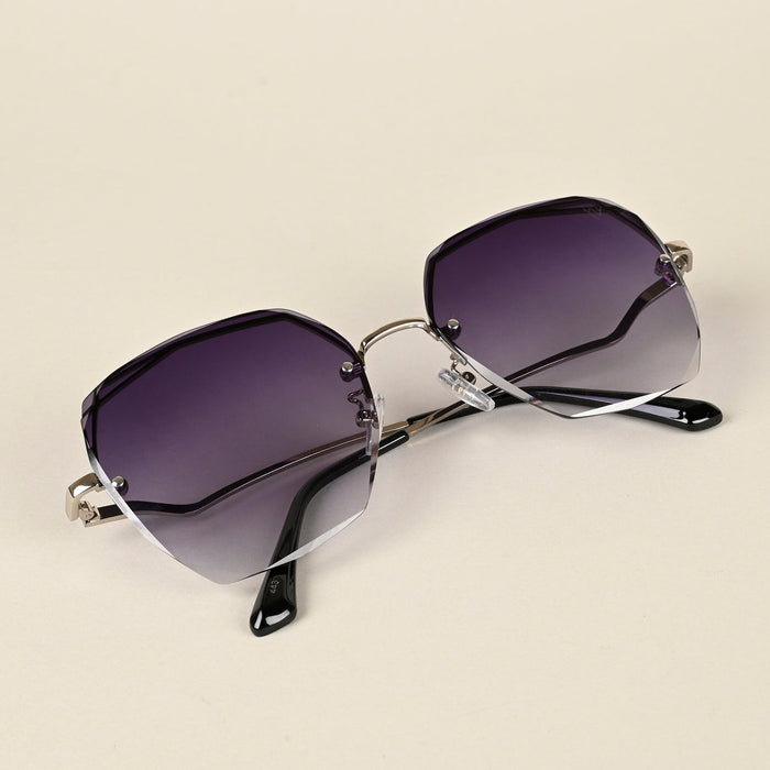 Voyage Purple Geometric Sunglasses for Women - MG4335