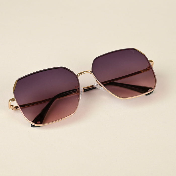 Voyage Grey & Pink Square Sunglasses for Men & Women - MG4341