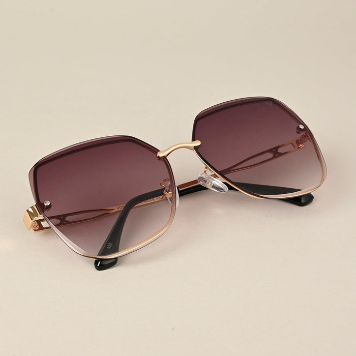 Voyage Brown Oversize Sunglasses for Women - MG4318