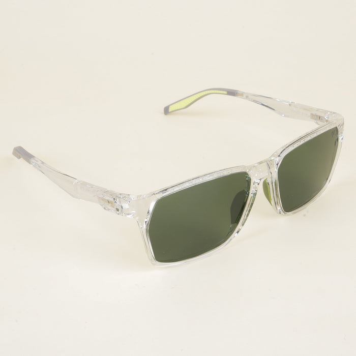 Voyage Wayfarer Polarized Sunglasses for Men & Women (Green Lens | Transparent & Green Frame - PMG5289)