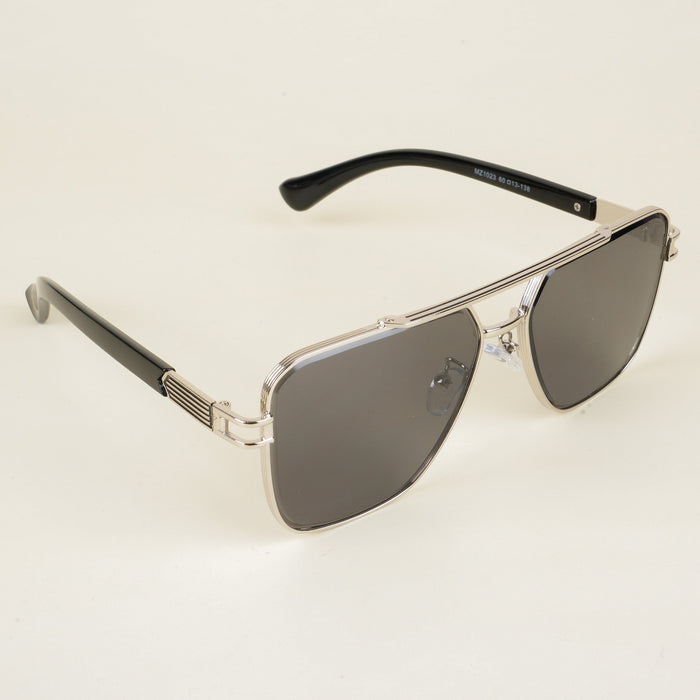 Voyage Wayfarer Sunglasses for Men & Women (Grey Lens | Silver Frame - MG5235)