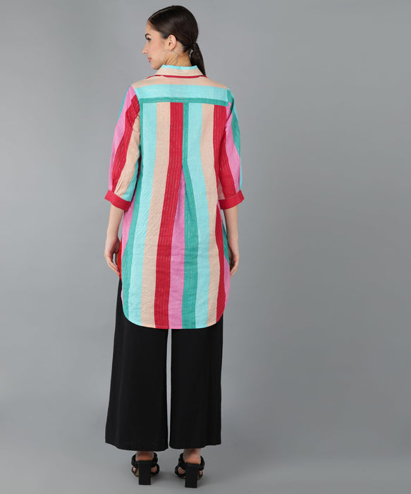 Cotton stripes Straight Kurta