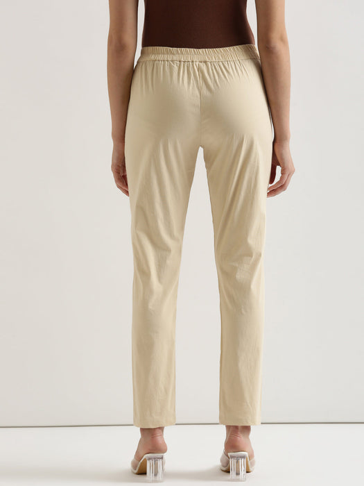 Beige Stretchable Pants For Women-CK-05-BEIGEPANT