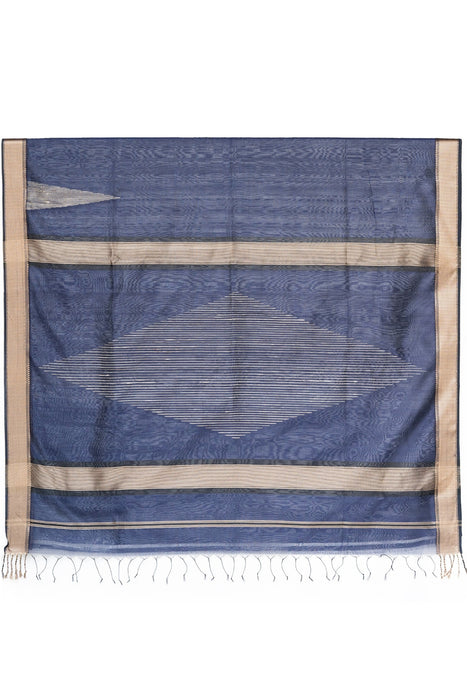 Maheshwari Silk Saree - Indigo