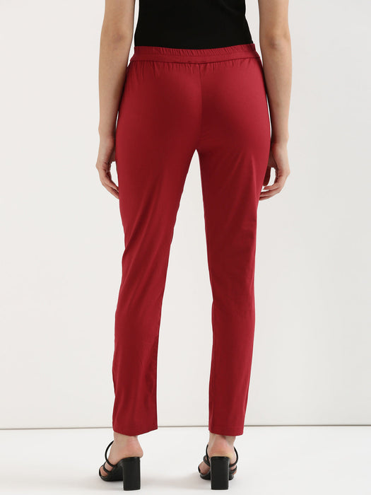 Maroon Stretchable Pants For Women-CK-04-MAROONPANT