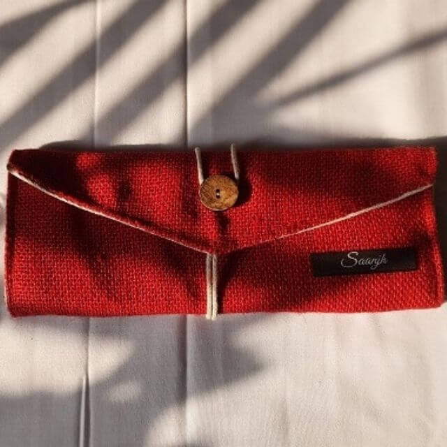 Jute 3-Fold Envelope Pouch