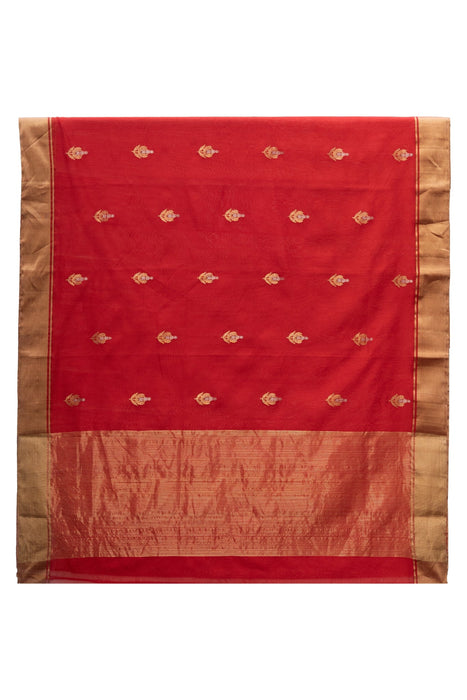 Chanderi Silk Saree - Red