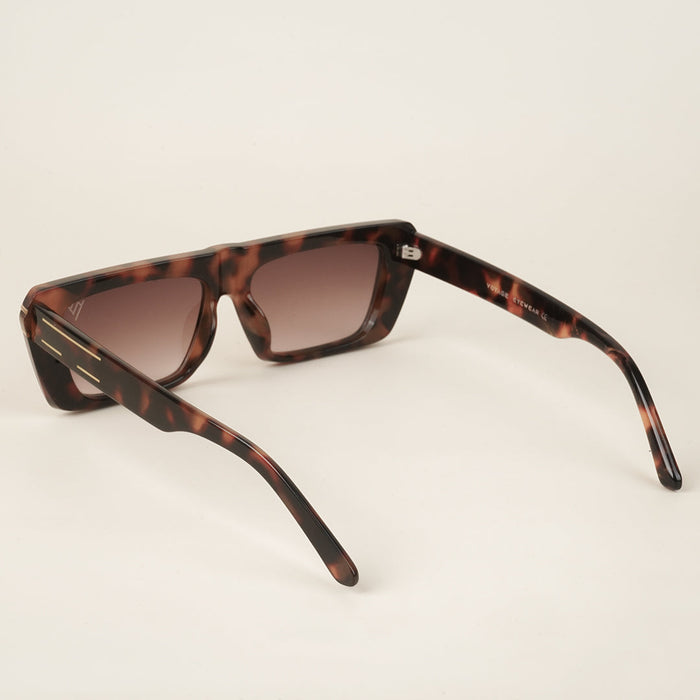 Voyage Brown Rectangle Sunglasses for Men & Women - MG4158