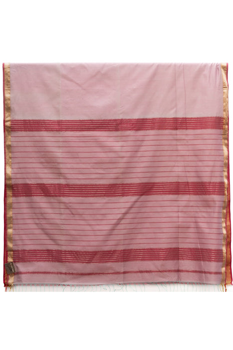 Maheshwari Silk Saree - Mauve