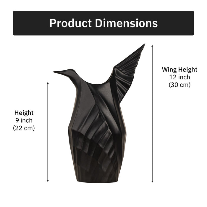 Origami Bird Vase | Ceramic Flower Vase | 9 inch