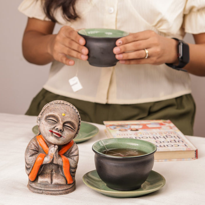 Tibetan Cup and Saucer - With Saucer