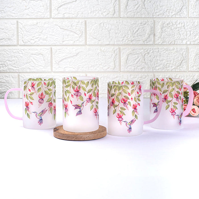 Pink Fuschia Bell Frosted mugs - Set of 2 and 4