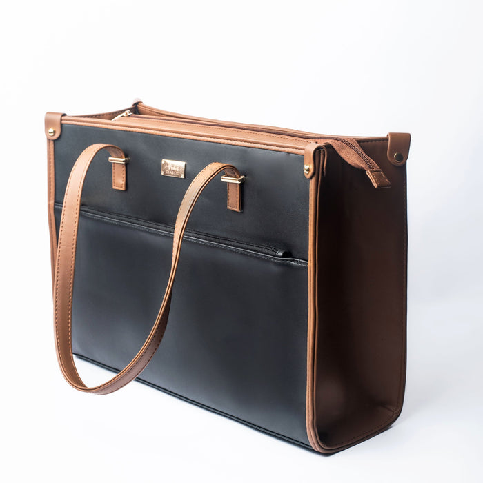 Charcoal Caramel Box Tote bag