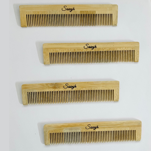 Bamboo Hair Comb - Small - Pack of 4