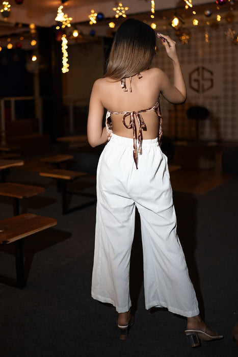 WHITE WIDE LEG PANTS