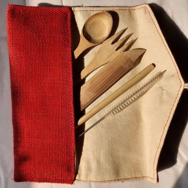 Reusable Bamboo Cutlery Kit